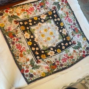 St Piece of London Multi-colored silk scarf on both sides